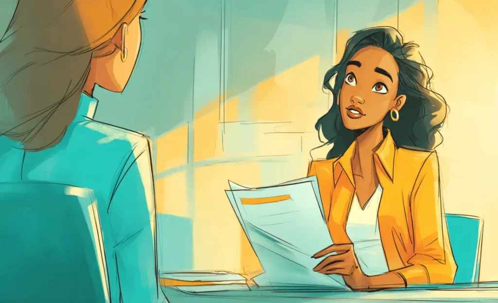 Illustration entretien pour un contrat d'alternance en entreprise